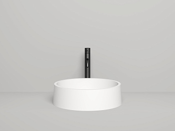 Раковина из искусственного камня Salini GLORIA 1102201M 44х44 накладная цвет белый без отверстий под смеситель